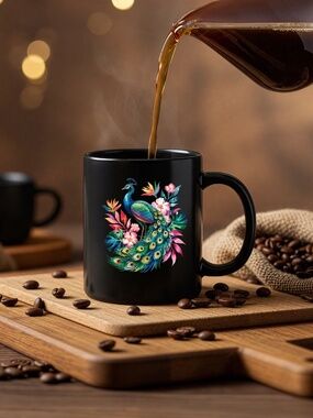 Peacock Toucan or Macaw Bag or Mug Fun Custom made New Pick one or bunlle